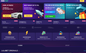 Lalabet Casino Front Page - MGA Casino utan Svensk Licens