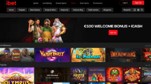 iBet Casino Front Page - EU Casinon 